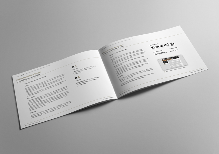 Corporate Design Manual mit Design Richtlinien für Finanzunternehmen