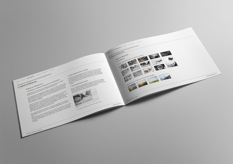 Corporate Design Manual mit Design Richtlinien für Finanzunternehmen
