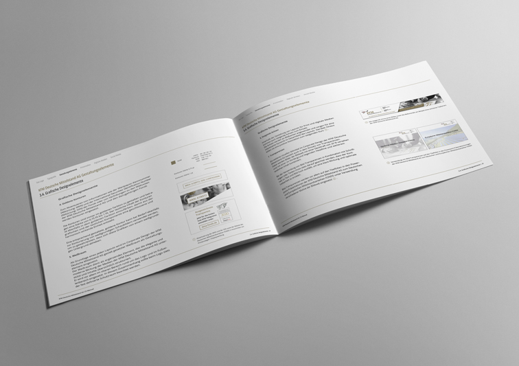Corporate Design Manual mit Design Richtlinien für Finanzunternehmen