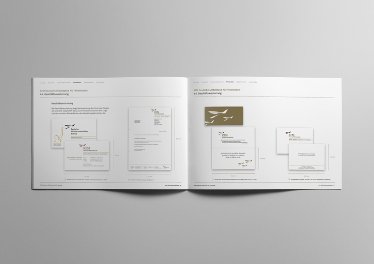 Corporate Design Manual mit Design Richtlinien für Finanzunternehmen