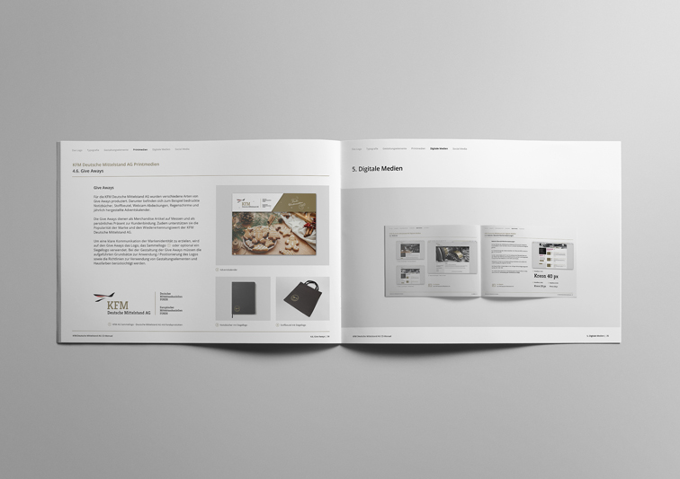 Corporate Design Manual mit Design Richtlinien für Finanzunternehmen