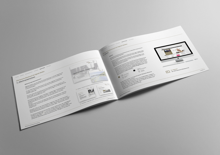 Corporate Design Manual mit Design Richtlinien für Finanzunternehmen