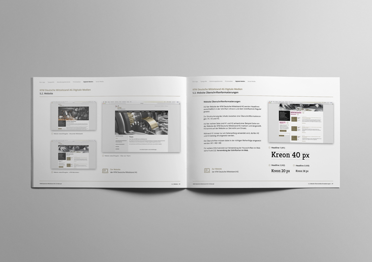 Corporate Design Manual mit Design Richtlinien für Finanzunternehmen
