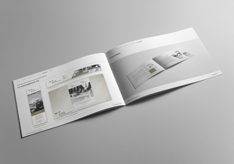 Corporate Design Manual mit Design Richtlinien für Finanzunternehmen