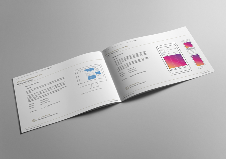 Corporate Design Manual mit Design Richtlinien für Finanzunternehmen