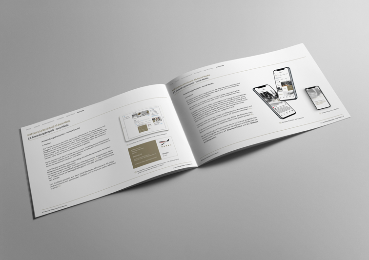 Corporate Design Manual mit Design Richtlinien für Finanzunternehmen