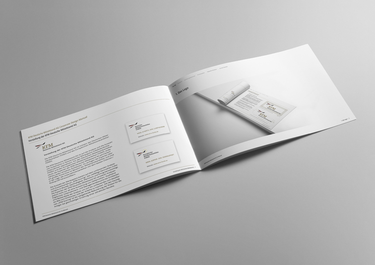 Corporate Design Manual mit Design Richtlinien für Finanzunternehmen