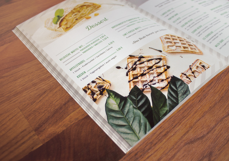 Print Medien Speisekarten Design für Restaurant und Café