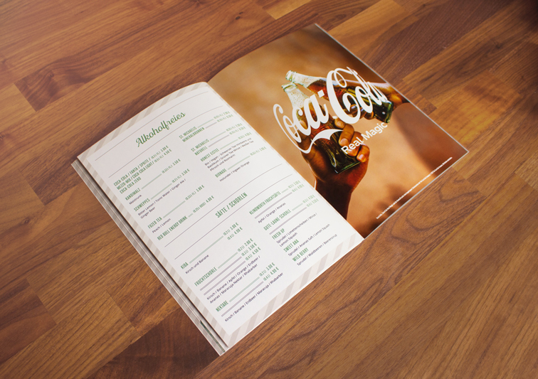 Print Medien Speisekarten Design für Restaurant und Café