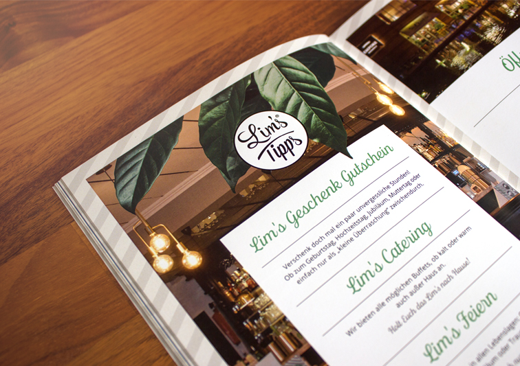 Print Medien Speisekarten Design für Restaurant und Café