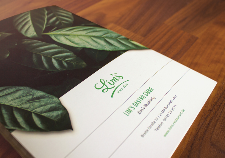 Print Medien Speisekarten Design für Restaurant und Café