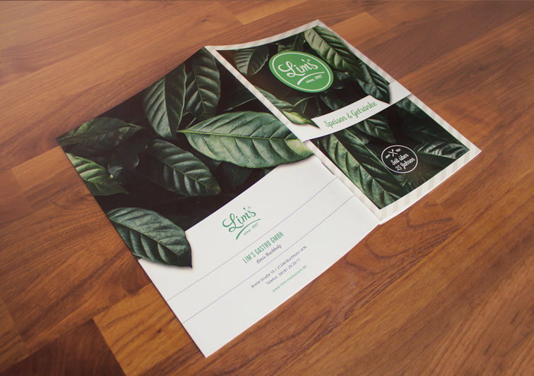 Print Medien Speisekarten Design für Restaurant und Café