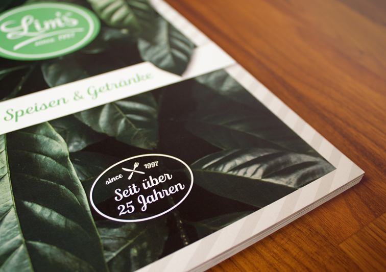 Print Medien Speisekarten Design für Restaurant und Café