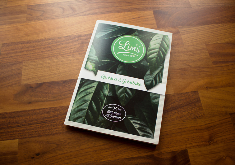 Print Medien Speisekarten Design für Restaurant und Café