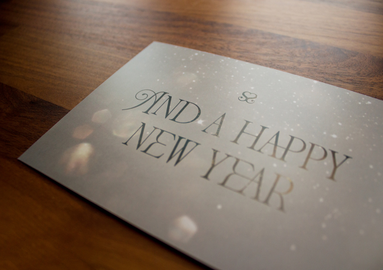 Sina Holste Design Weihnachtskarte Print Design Detailaufnahme Typografie einer Weihnachtskarte