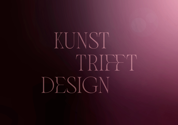 Typografie Kunst trifft Design auf grafischem Hintergrund mit Farbverlauf