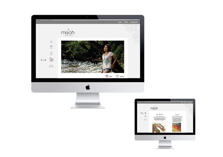 Webauftritt im Corporate Design für Modemarke