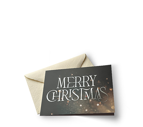 Sina Holste Design Weihnachtskarte Printdesign Weihnachtskarte mit silberner Heißfolienveredelung
