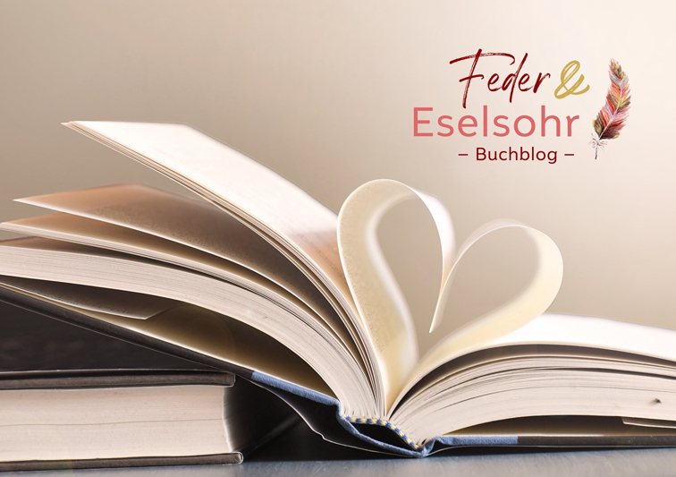 Sina Holste Design Feder und Eselsohr Buchblog Logo mit einem handschriftlichen Schriftzug und einer Feder für einen Buchblog mit einem Moodbild